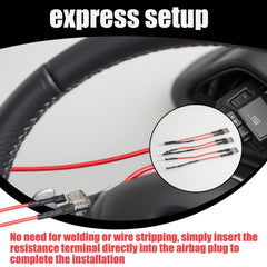 Szuenh resistor installed in steering harness demonstrating functional diagnostic use