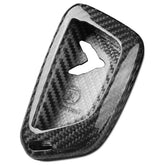 T-carbon front view of Corvette C8 key fob case showing fitted protection and sleek look