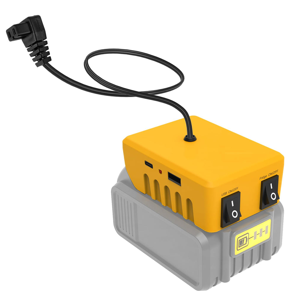 T-SUNiceM adapter front view showing ports and compact design for easy transport