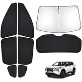 T TGBROS front windshield shade installed showing sun protection benefit