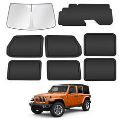 T TGBROS front windshield shade installed showing full coverage and cooling effect