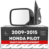 T1A driver side mirror front view showing fit and finish benefit
