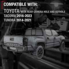 T1A installed on Tacoma tailgate demonstrating factory fit and secure operation