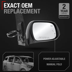 T1A close-up of mirror cover texture highlighting durable 6H6P plastic