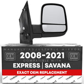 T1A passenger mirror front view showing fit and OEM styling for easy replacement
