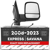 T1A passenger mirror front view showing complete assembly and tidy fit