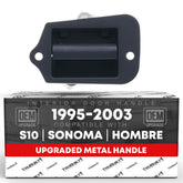 T1A rear driver door handle front view showing shape and fit benefits