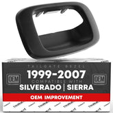 T1A front view of tailgate bezel showing fit and OEM styling benefit