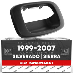 T1A front view of tailgate bezel showing fit and OEM styling benefit