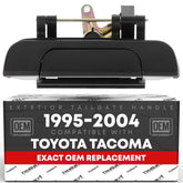 T1A tailgate handle front view showing fit and finish benefit