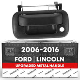 T1A tailgate handle front view showing OEM fit and durable textured finish