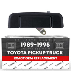 T1A front view of tailgate handle showing OEM fit and clean replacement