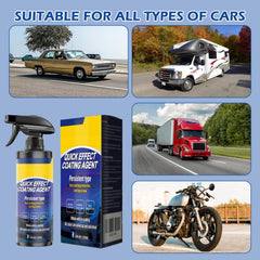 TABOUNTS spray action on car panel demonstrating easy application and quick coverage