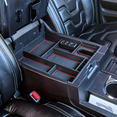 TACOBRO front view installed in Tundra console showing tidy organization
