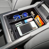 TACOBRO front view of console insert showing neat storage and easy access