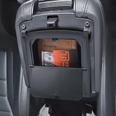 TACOBRO front view center console storage showing discreet placement and neat look