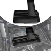 TACOBRO front view of center console tray showing neat organization benefit
