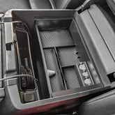 TACOBRO front view of console insert showing tidy storage and improved organization