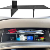 TACOBRO front view installed in glove box showing organized storage benefit