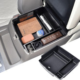 TACOBRO front view of tray installed showing tidy console access