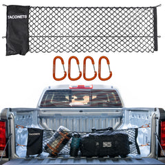 TacoNets front view of envelope cargo net showing clean fit and immediate containment benefit