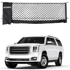 TacoNets front view installed in SUV cargo area showing organized storage and quick access