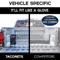 TacoNets integrated storage bag and heavy-duty hooks for easy install and neat stowage