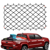 TacoNets TITAN front view showing full cargo net securing bed
