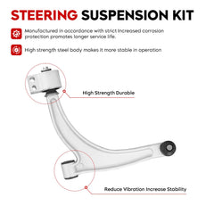 TadaMark left control arm close-up showing high-strength steel and fitment advantages