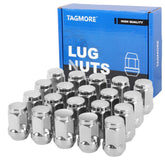 TAGMORE front view of 20 lug nuts showing full kit and chrome benefit