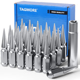 TAGMORE 24-piece spike lug nut set front view shows full kit and aggressive styling benefit