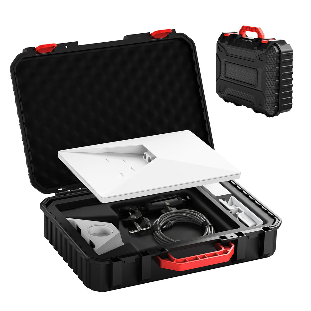 TAILBB front view of hard case showing sturdy shell and secure closure for travel protection