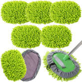 Tallew five green chenille replacement heads front view showing full set and color benefit