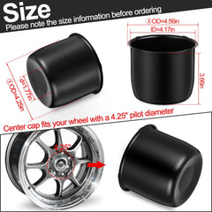Tallew side profile showing cap depth and secure fit for hub protection