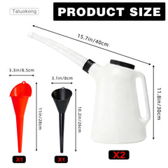 Taluokong close-up of translucent scale and ergonomic handle for accurate pours