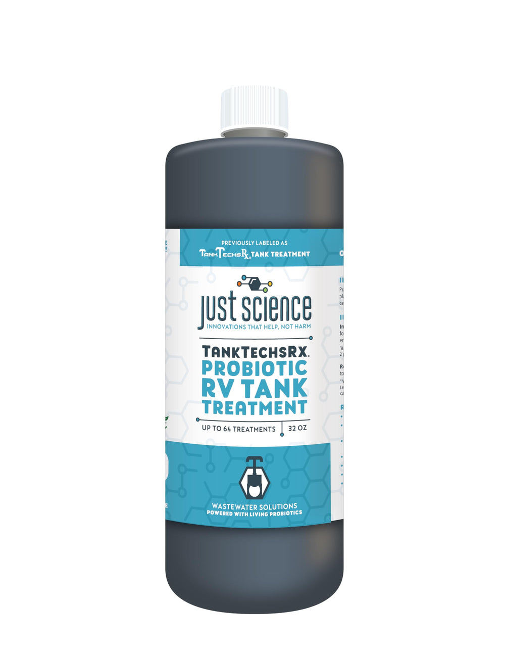 TankTechsRx front label 32oz shows product and clear usage benefits