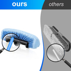 Tanlade view of internal flow hole demonstrating water distribution through bristles for effective rinsing