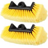 Tanlade front view of two yellow brush heads showing shape and color, helpful for selection
