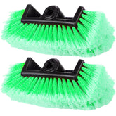 Tanlade front view of two green brush heads showing fit and finish for easy replacement