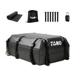 TANX roof bag front view showing full 21 cu ft capacity and waterproof shell
