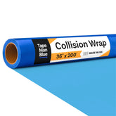 TapeManBlue front view of blue 36-inch roll showing size and benefit
