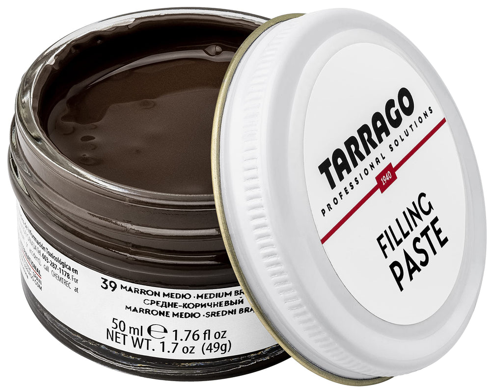 Tarrago filling paste front label showing product and shade medium brown #39