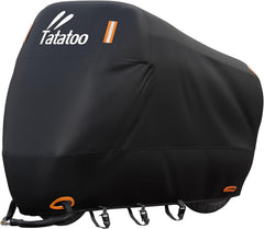 TATATOO front view showing full bike coverage and weather protection