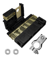 Tavaski front assembly showing positive terminal and housing for easy replacement