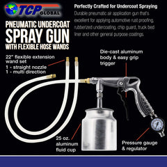 TCP Global close-up of 25-ounce aluminum fluid cup for longer spraying between fills