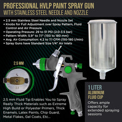 TCP Global 1-liter aluminum cup detail demonstrating larger capacity for fewer refills and longer sessions