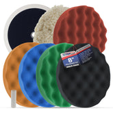 TCP Global front packaging showing six polishing pads and benefits of kit organization