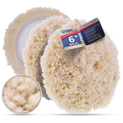 TCP Global front view of 6-inch wool pad showing full face and grip for fast correction