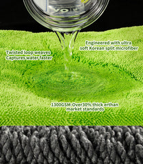 TEBASIC towel wiping a car window clear streak-free glass benefit