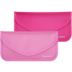 Techion front view of two signal blocking pouches showing compact protection